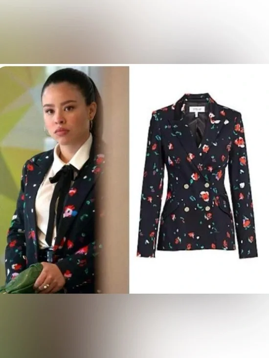 Derek Lam 10 Crosby Dark Floral Tailored Blazer size 2 - Picture 7 of 7